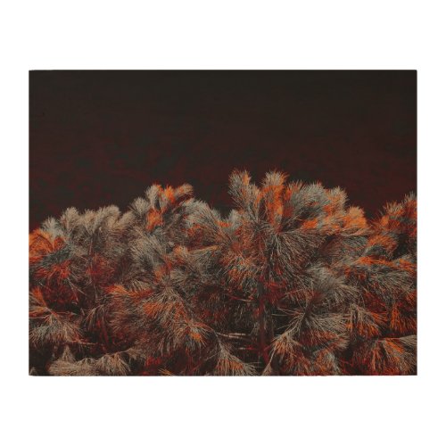Digital art of pine tree with orange color spots