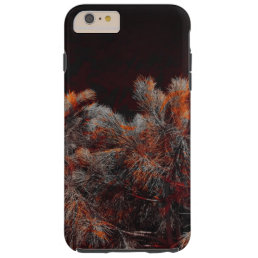 Digital art of pine tree with orange color spots tough iPhone 6 plus case
