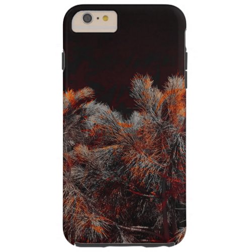 Digital art of pine tree with orange color spots tough iPhone 6 plus case