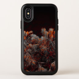 Digital art of pine tree with orange color spots OtterBox symmetry iPhone x case