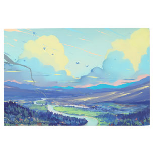 Digital Art Painting 36"x 24" Metal Wall Art