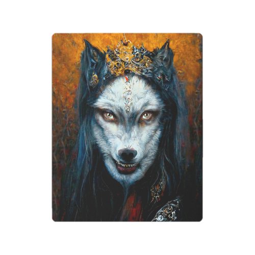Digital Art Portrait of a Werewolf Metal poster