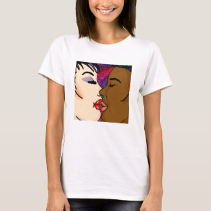 Digital Art Romantic Kiss T-Shirt