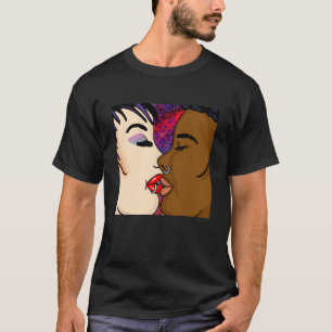 Digital Art Romantic Kiss T-Shirt