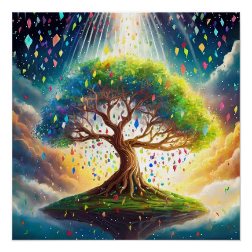 Digital Art Tree of Life Poster