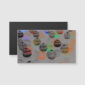 Digital art with round brush strokes. (Front/Back)