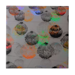 Digital art with round brush strokes. ceramic tile