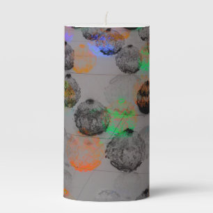 Digital art with round brush strokes. pillar candle