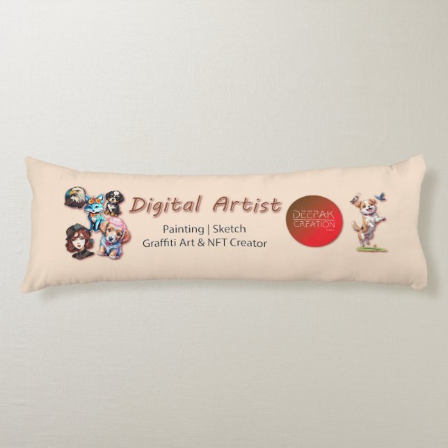 Digital Artist Bed & Body Pillows (Front)