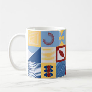 Digital artwork graphic design of simple pattern m coffee mug