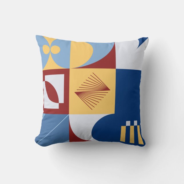 Digital artwork graphic design of simple pattern m throw pillow (Front)