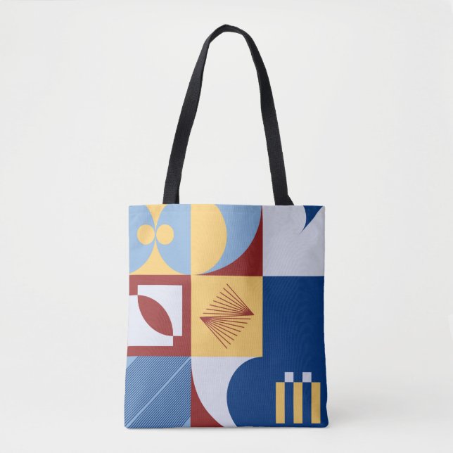 Digital artwork graphic design of simple pattern m tote bag (Front)