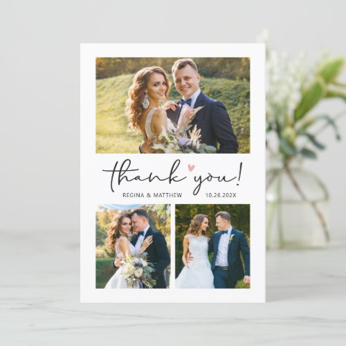 Digital Available Wedding Photo Thank You Card
