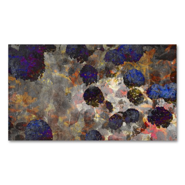 Digital background art of floral / flower pattern business card magnet (Front)