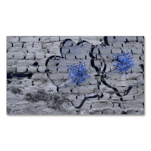 Digital background art of floral / flower pattern business card magnet