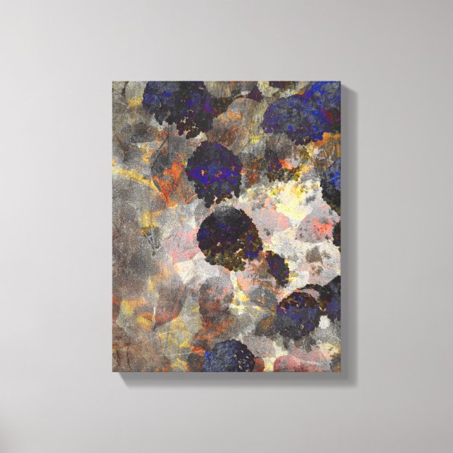 Digital background art of floral / flower pattern canvas print (Front)