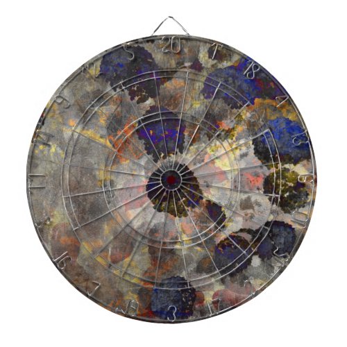 Digital background art of floral  flower pattern dart board