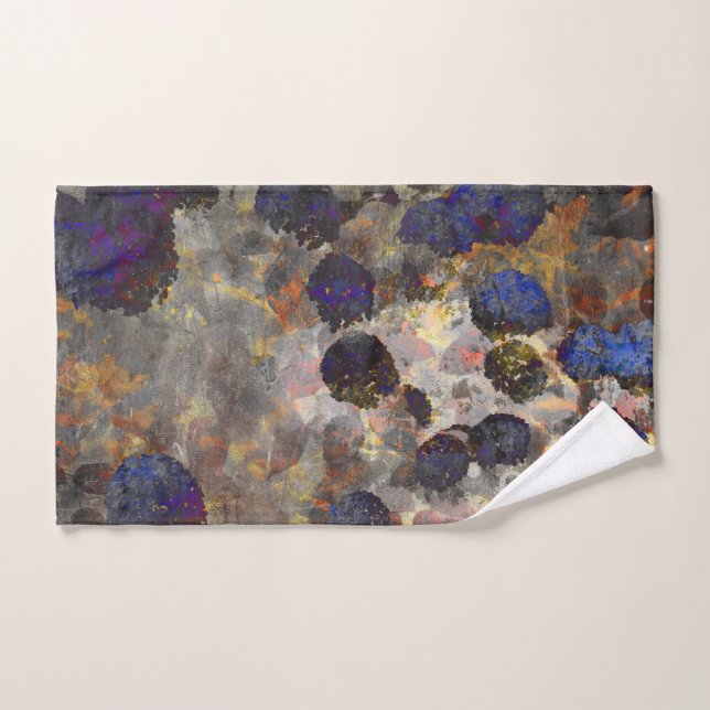 Digital background art of floral / flower pattern hand towel  (Hand Towel)