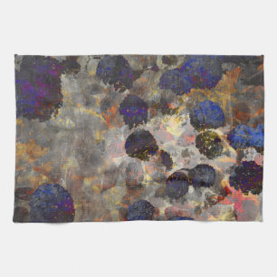 Digital background art of floral / flower pattern kitchen towel