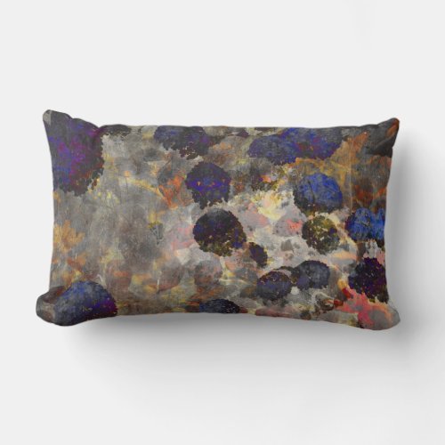 Digital background art of floral  flower pattern lumbar pillow