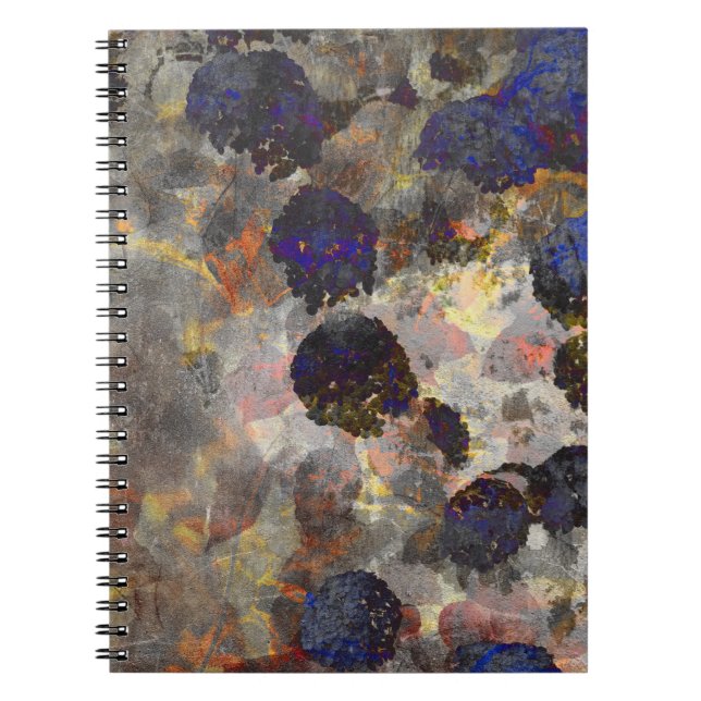 Digital background art of floral / flower pattern notebook (Front)
