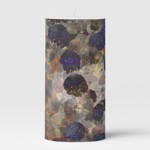 Digital background art of floral  flower pattern pillar candle