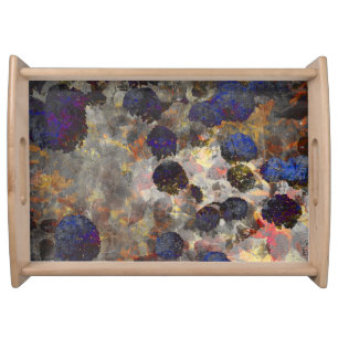 Digital background art of floral / flower pattern serving tray