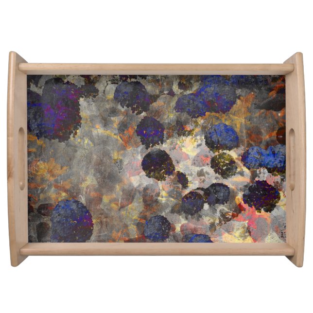 Digital background art of floral / flower pattern serving tray (Front)