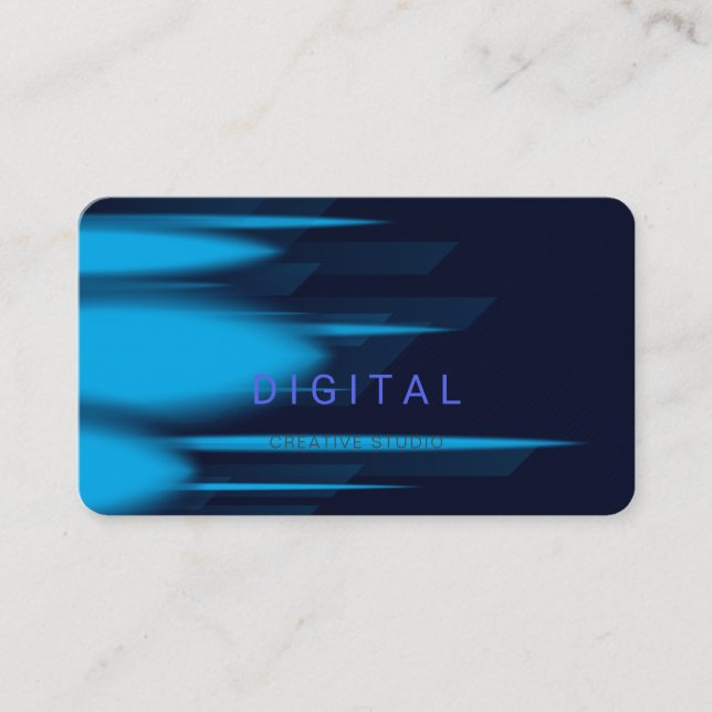 Digital Background | Modern Tech Business Card (Front)