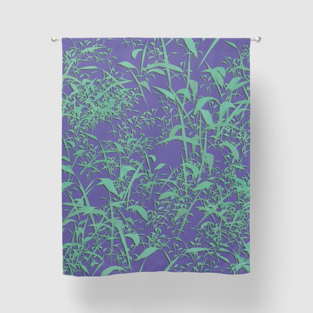 Digital Bamboo Leaves Blackout Curtains (Front)