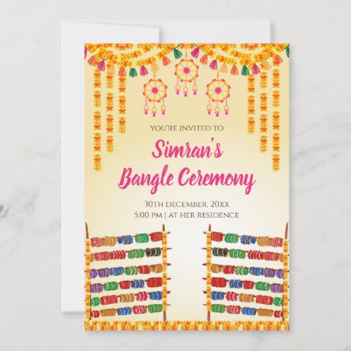 Digital Bangle ceremony invite  Choora invites