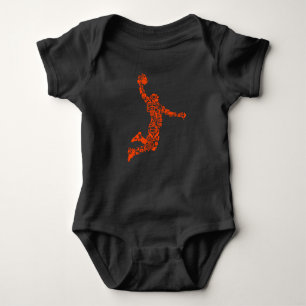 Digital Basketball Dunk Slam Sports Baby Bodysuit