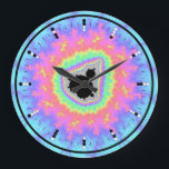 Digital (Binary) Analog Clock w Mandelbrot Fractal<br><div class="desc">Great for the classroom or computer lab. LAN party at 0101 o'clock.</div>