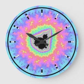 Digital (Binary) Analog Clock w Mandelbrot Fractal