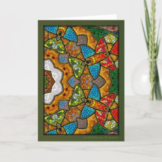 Digital Bird Mandala Holiday Card