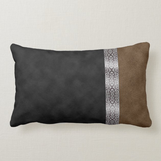 suede lumbar pillow