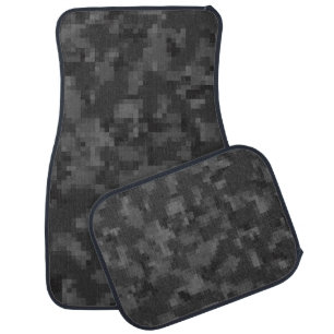 Digital Black Camo Car Floor Mat