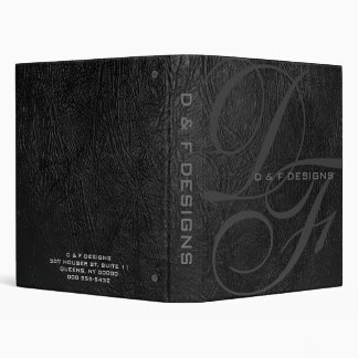 Digital Black Leather Binder