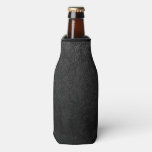 Digital Black Leather Bottle Cooler at Zazzle