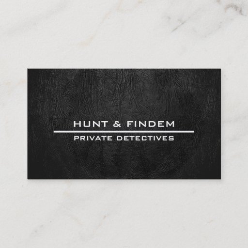 Customizable Digital Black Leather Business Card Templates