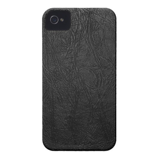 Digital Black Leather Case-Mate iPhone Case (Back)