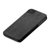 Digital Black Leather Case-Mate iPhone Case (Bottom)