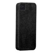 Digital Black Leather Case-Mate iPhone Case (Back/Right)