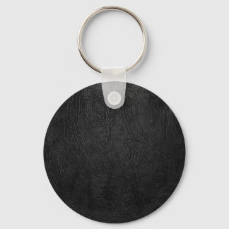 Digital Black Leather Keychain