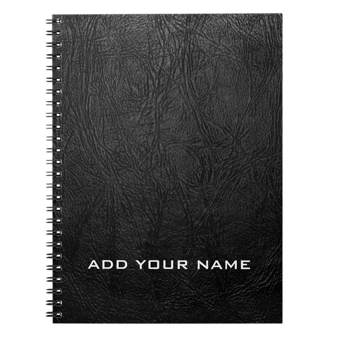 Digital Black Leather Notebook Zazzle