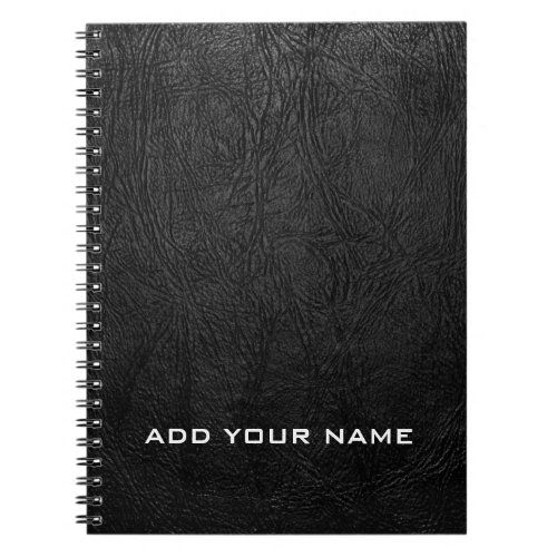 Digital Black Leather Notebook