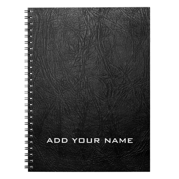 Digital Black Leather Notebook | Zazzle.com