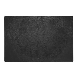 Digital Black Leather Placemat