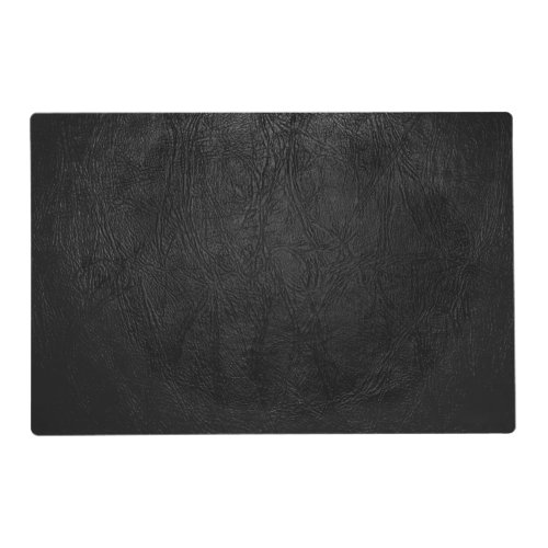 Digital Black Leather Placemat