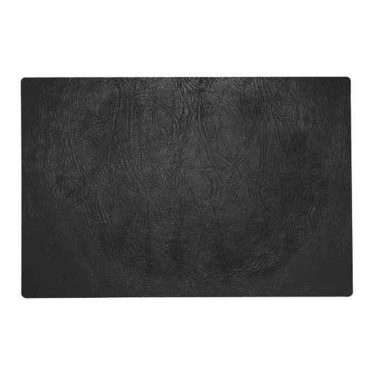 Digital Black Leather Placemat